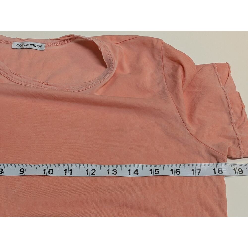 Cotton Citizen Womens Basic Salmon Pink T-Shirt Size XS Distressed - Picture 4 of 5